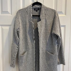 Express striped open sweater